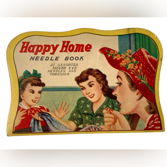 Silver Jeans Other - Vintage 1940’s-50’s Happy Home Needle Book Silver Eye Needles & Threader Sewing